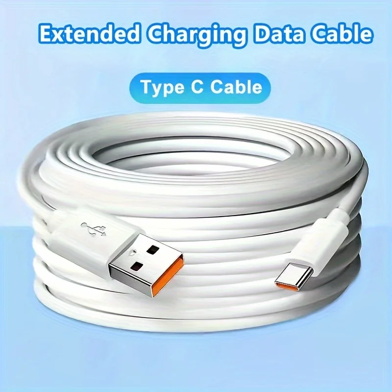 Extra Long USB-C Fast Charging Cable 6A 0.25m-12m 3 Extra Long USB-C Fast Charging Cable 6A 0.25m-12m - Image 3