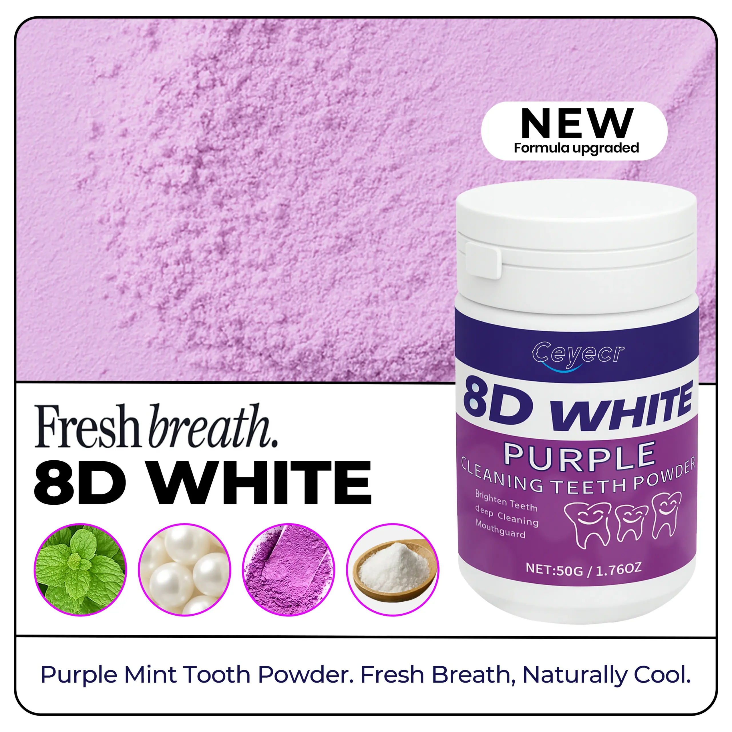 8D White Teeth Whitening Powder 50g 4 8D White Teeth Whitening Powder 50g - Image 4