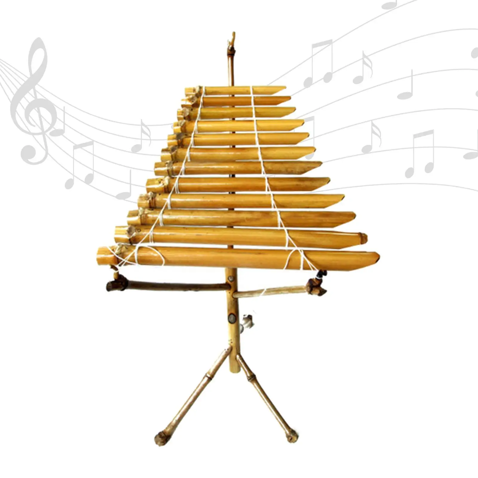 Vietnamese Bamboo Xylophone with 12 Tubes 4 Vietnamese Bamboo Xylophone with 12 Tubes - Image 4