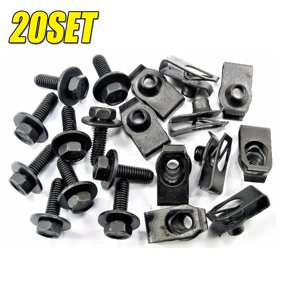 Automotive Fastener Set 20 pcs Black Steel 8 Automotive Fastener Set 20 pcs Black Steel - Image 8