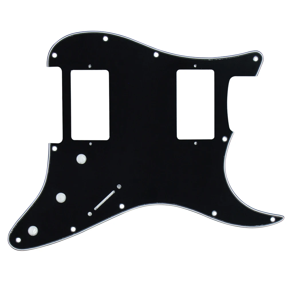 Black 3-Ply HH Guitar Pickguard for Electric Guitars 4 Black 3-Ply HH Guitar Pickguard for Electric Guitars - Image 4