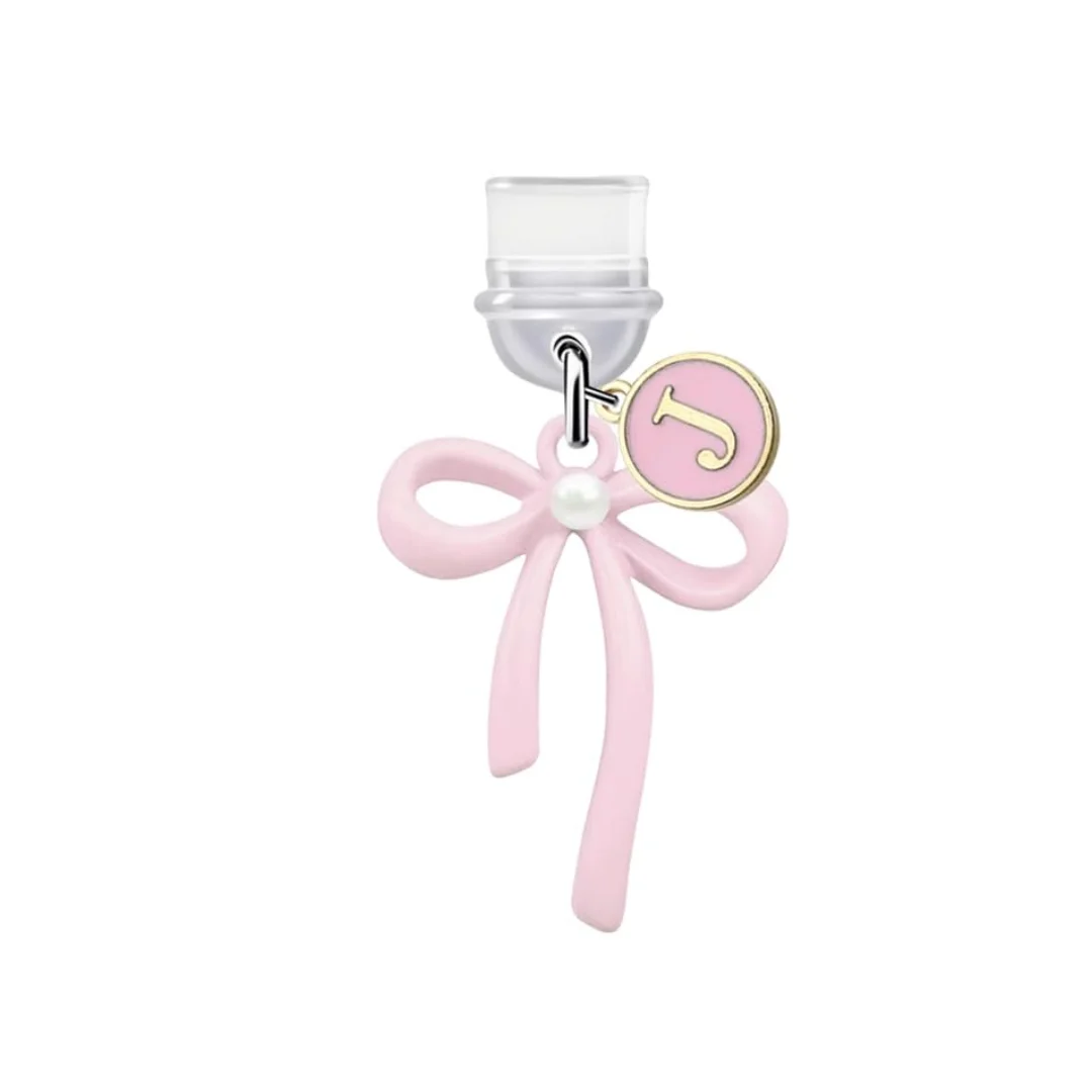 Pink Bow Typc-C Dust Plug with Personalized Letter 9 Pink Bow Typc-C Dust Plug with Personalized Letter - Image 9