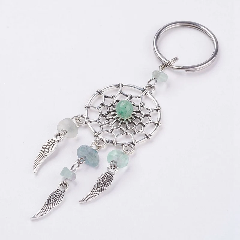 Natural Stone Dream Catcher Keychain in Pastel Shades 5 Natural Stone Dream Catcher Keychain in Pastel Shades - Image 5