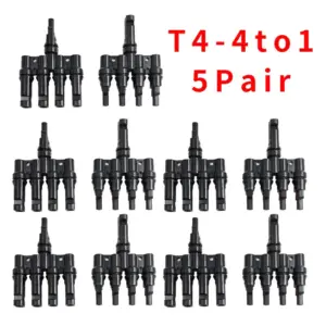 Weatherproof Solar PV Connectors Set (5 Pairs) 19 S6c67068fc9834e2b8cd5a5ebd2e8b77dk