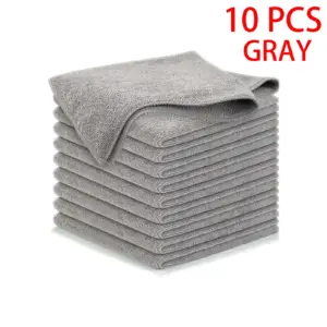 Microfiber Cleaning Cloth Set in Black and Gray 17 S6c942329ffae45409e2e0cd46af421f5a