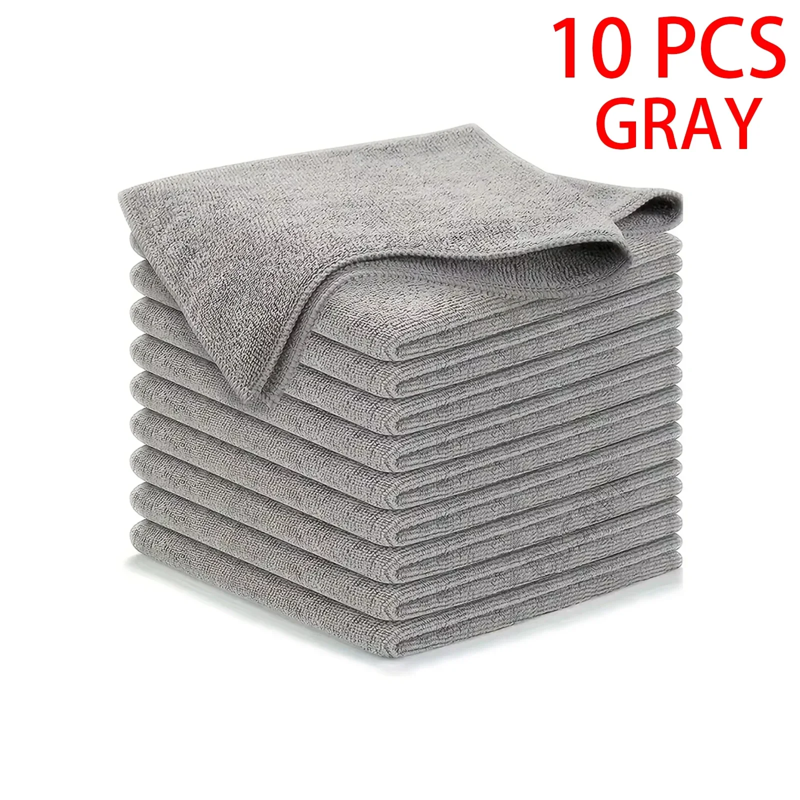Microfiber Cleaning Cloth Set in Black and Gray 8 Microfiber Cleaning Cloth Set in Black and Gray - Image 8