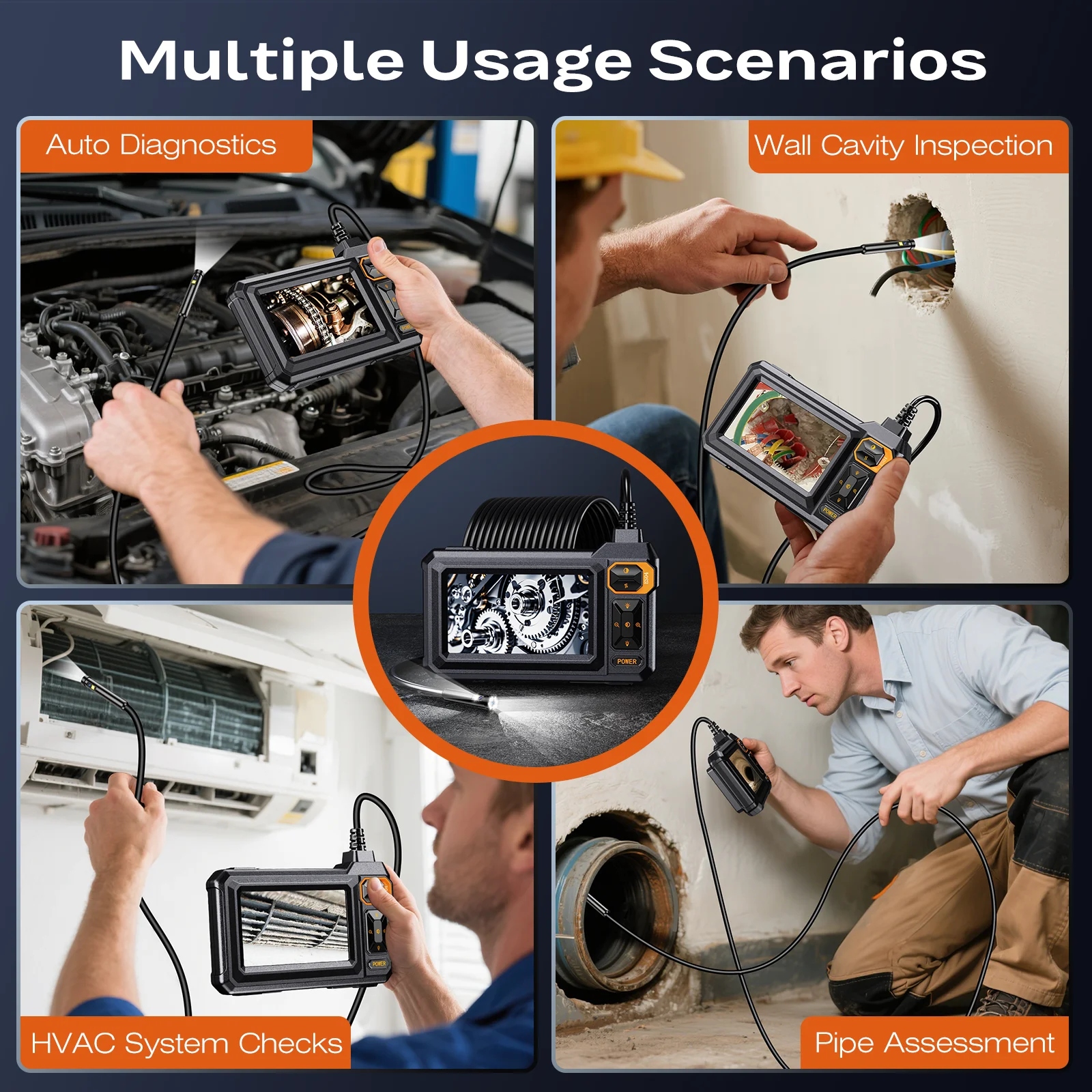 Professional 4.3-Inch HD Borescope for Inspection 6 Professional 4.3-Inch HD Borescope for Inspection - Image 6