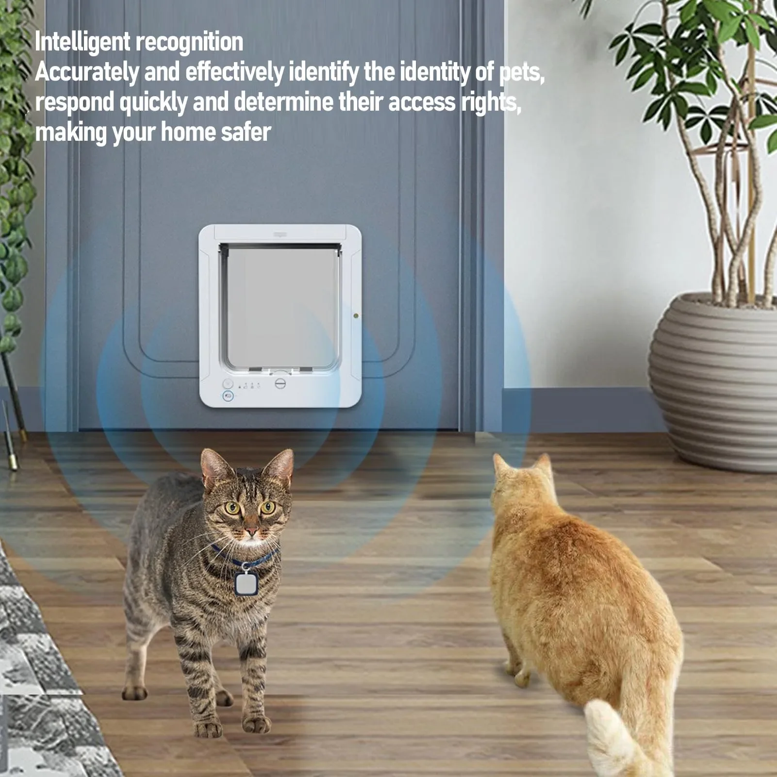 White Smart Cat Door with Sensing Tech 3 White Smart Cat Door with Sensing Tech - Image 3