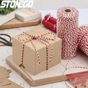 Red Cotton Craft Rope - 100m, 2mm Diameter