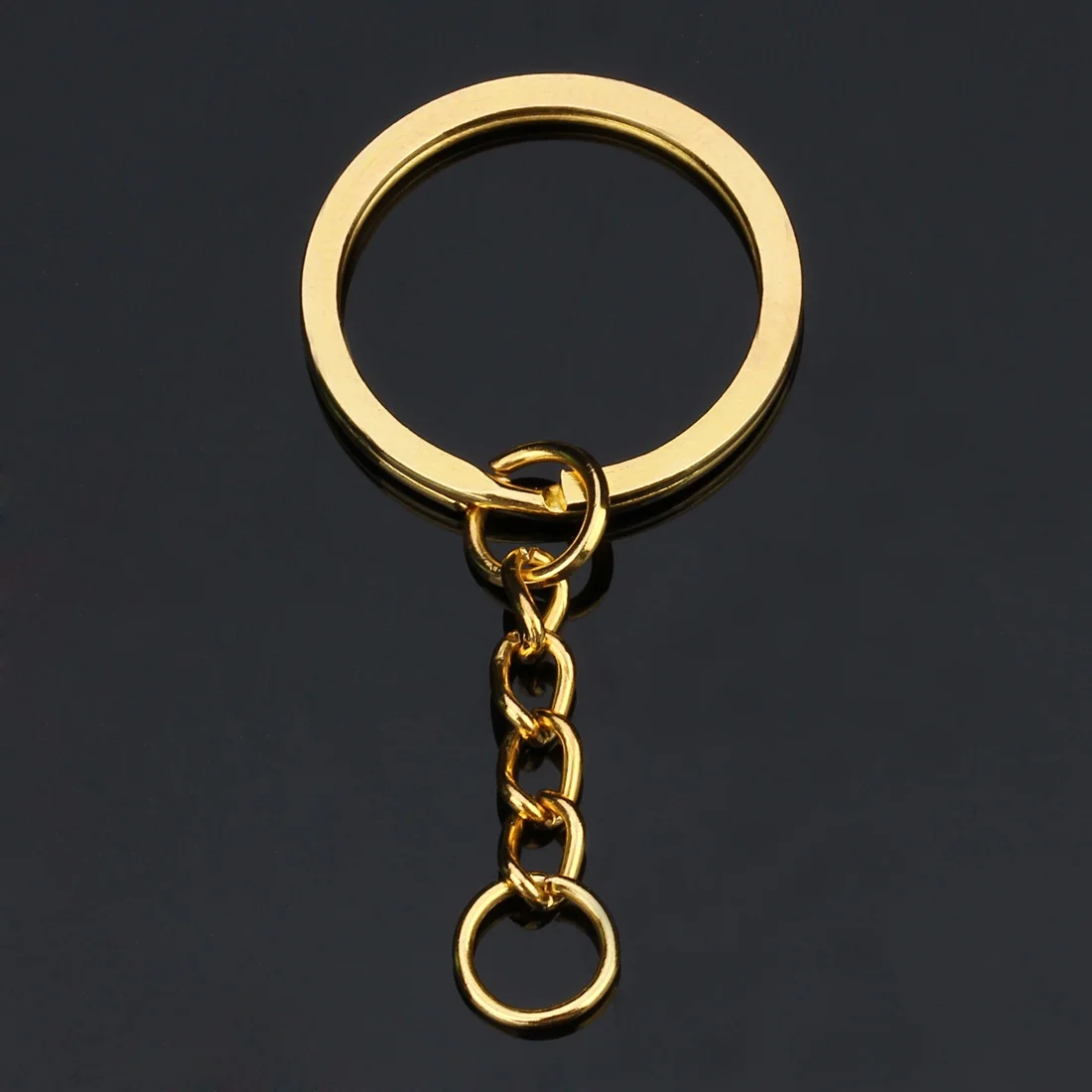 Elegant 30mm Metal Key Rings with Chains 3 Elegant 30mm Metal Key Rings with Chains - Image 3