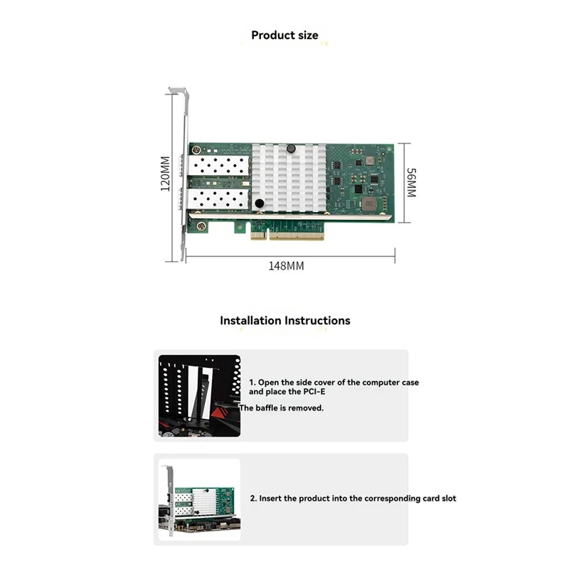 X520-DA1 Dual-Port 10Gb SFP+ Network Card 3 X520-DA1 Dual-Port 10Gb SFP+ Network Card - Image 3