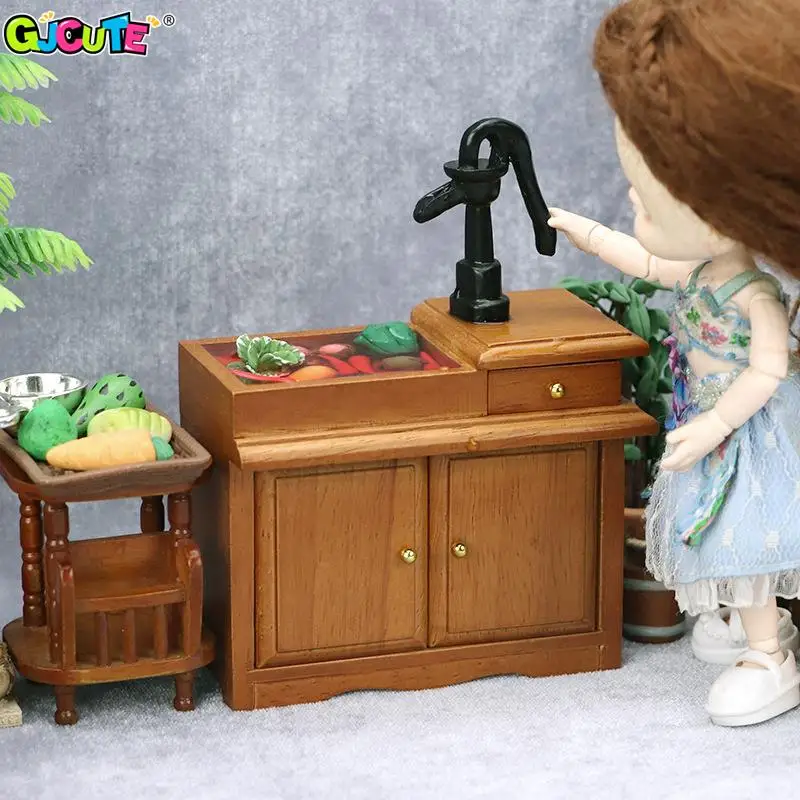 Miniature Resin Bathroom Sink Cupboard for Dollhouses 3 Miniature Resin Bathroom Sink Cupboard for Dollhouses - Image 3