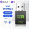 Dual-Band USB Wireless & Bluetooth Adapter 600Mbps