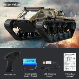 2.4G Remote-Controlled Off-Road Tank in Grey or Yellow 14 S6f14aac2c761470ba2f1d2baee31c1fdT