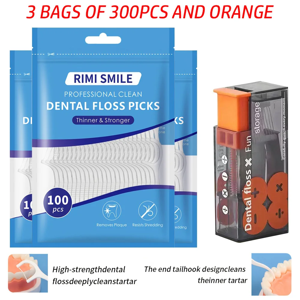RIMI Smile Dental Floss Pack 50/100/300 Picks 2 RIMI Smile Dental Floss Pack 50/100/300 Picks - Image 2