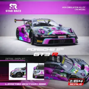 Vibrant Porsche 911 GT3 R Die-Cast Model by SR