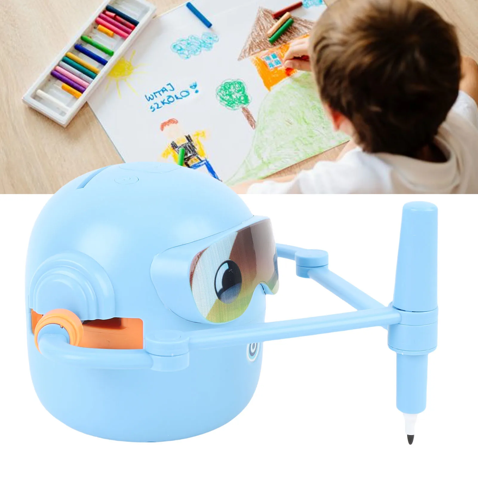 Kids Drawing Robot in Bright Blue 4 Kids Drawing Robot in Bright Blue - Image 4