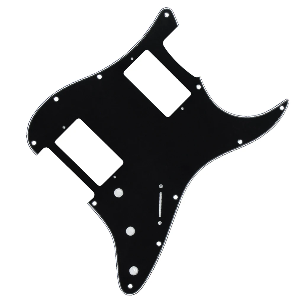 Black 3-Ply HH Guitar Pickguard for Electric Guitars 3 Black 3-Ply HH Guitar Pickguard for Electric Guitars - Image 3