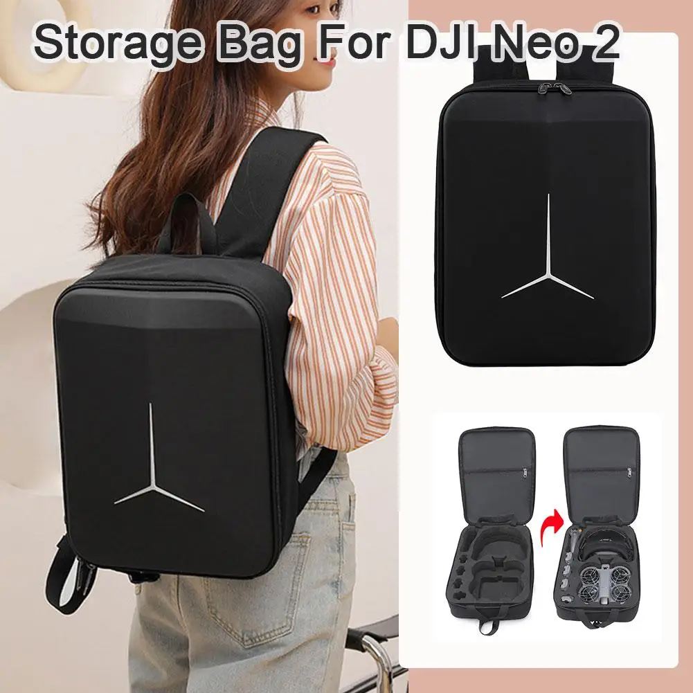Black Hard-Shell Backpack for DJI NEO2 3 Black Hard-Shell Backpack for DJI NEO2 - Image 3