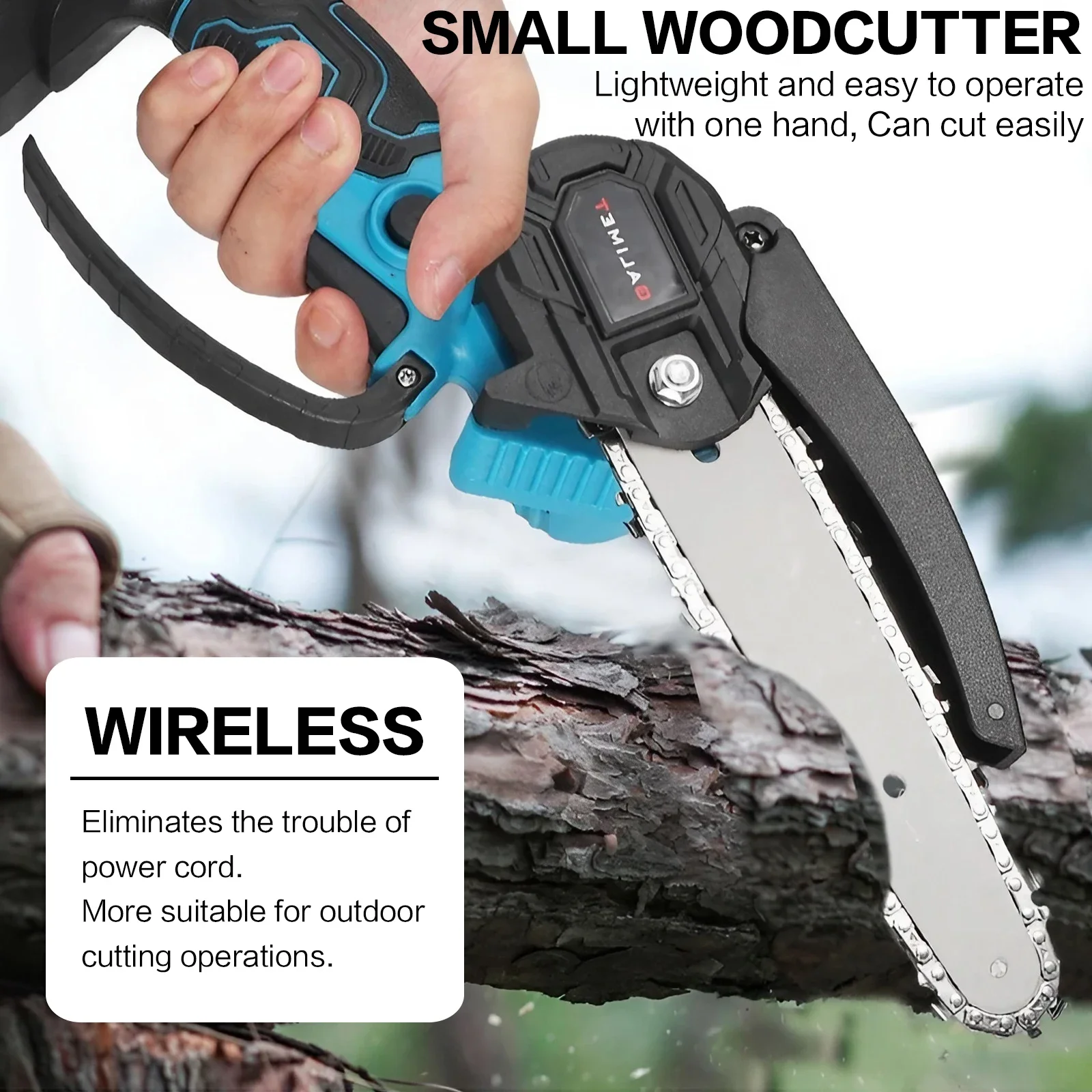 Mini Cordless Electric Chainsaw 4/6-Inch for Pruning 4 Mini Cordless Electric Chainsaw 4/6-Inch for Pruning - Image 4