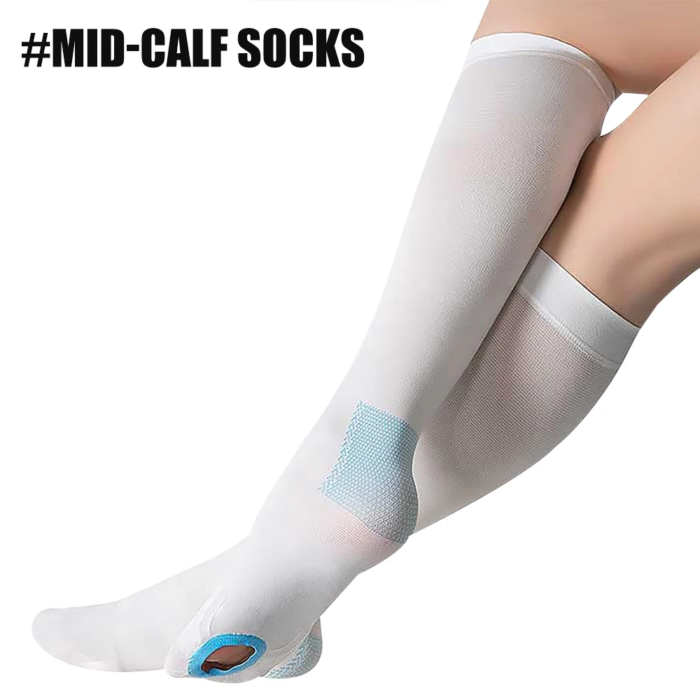 White Support Thigh-High Compression Stockings 8 White Support Thigh-High Compression Stockings - Image 8