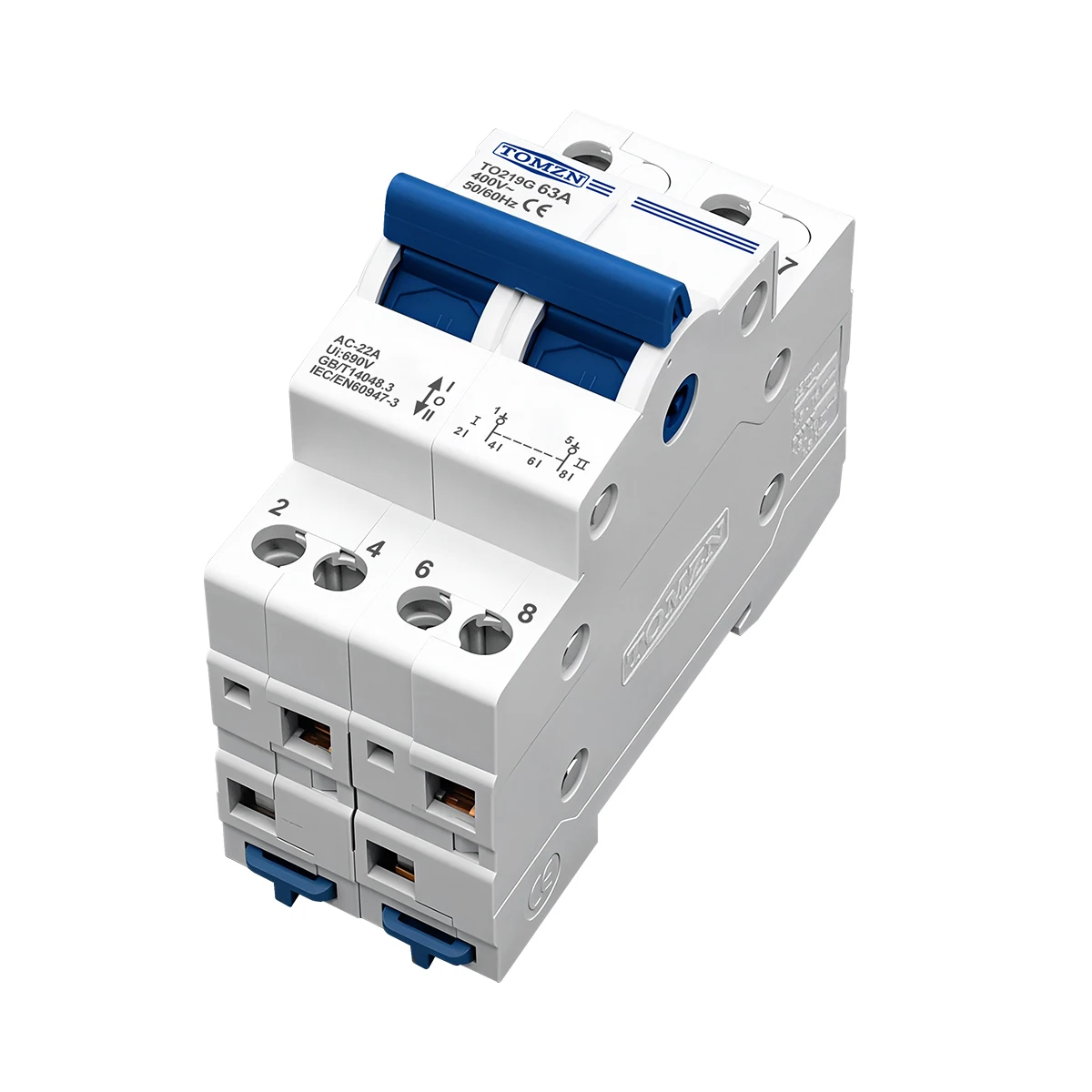 TOMZN 2P Manual Transfer Switch 230V 40A/63A 2 TOMZN 2P Manual Transfer Switch 230V 40A/63A - Image 2