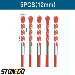 STONEGO 5PCS Multifunctional Drill Bit Set for Masonry 16 S71a7308b35fa49fe925aefc44f2433a3l