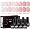 Elegant 8-Piece Jelly Gel Nail Polish Set