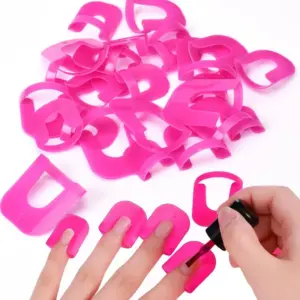 Pink Nail Protection Shields Set with 10 Sizes