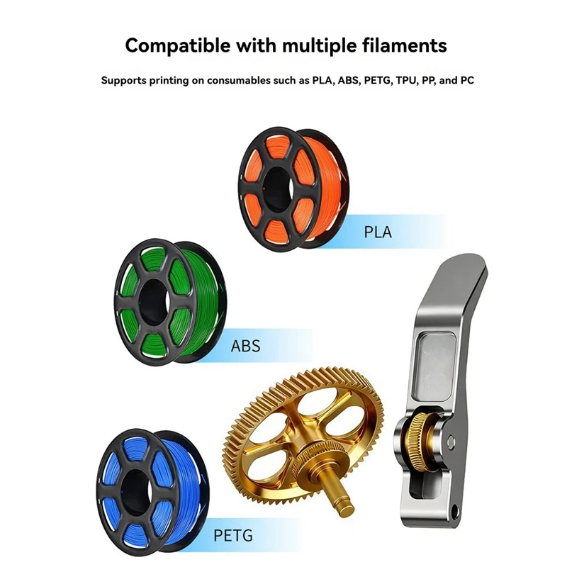 Gold Extruder Gear Kit for A1 Mini 3D Printer 3 Gold Extruder Gear Kit for A1 Mini 3D Printer - Image 3