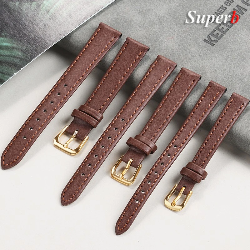 Premium Black Leather Watch Strap 8-24mm Wide 3 Premium Black Leather Watch Strap 8-24mm Wide - Image 3