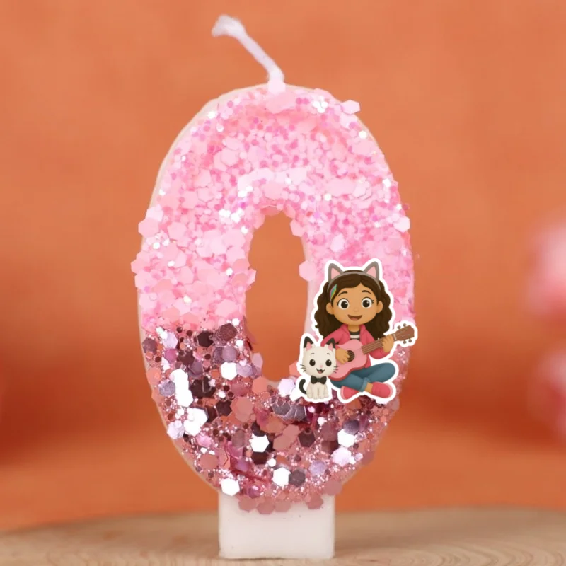 Glitter Pink Number Candles for Celebrations 8 Glitter Pink Number Candles for Celebrations - Image 8