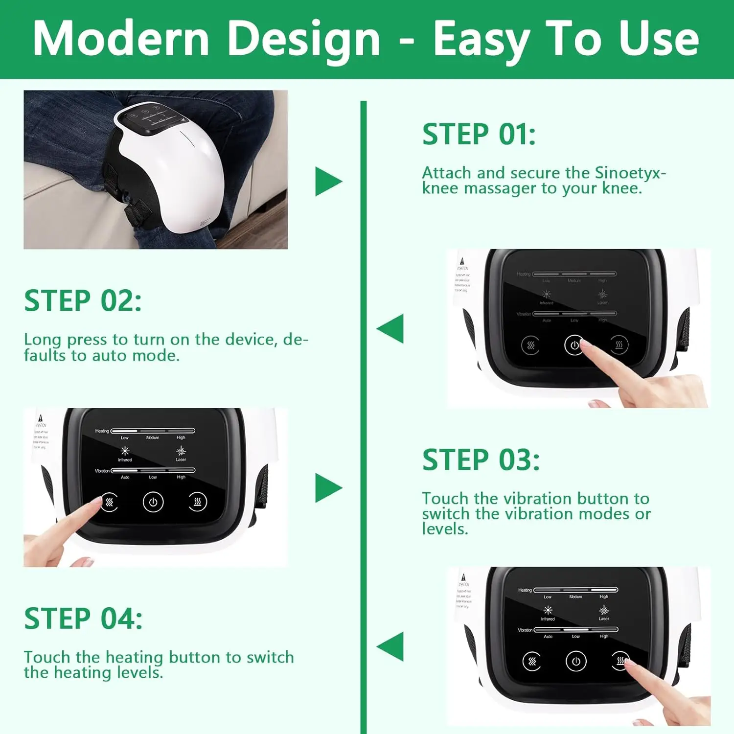 Cordless Knee Massager with Heat & Vibration 6 Cordless Knee Massager with Heat & Vibration - Image 6