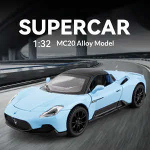 Blue Maserati MC20 Diecast Model with Sound Effects