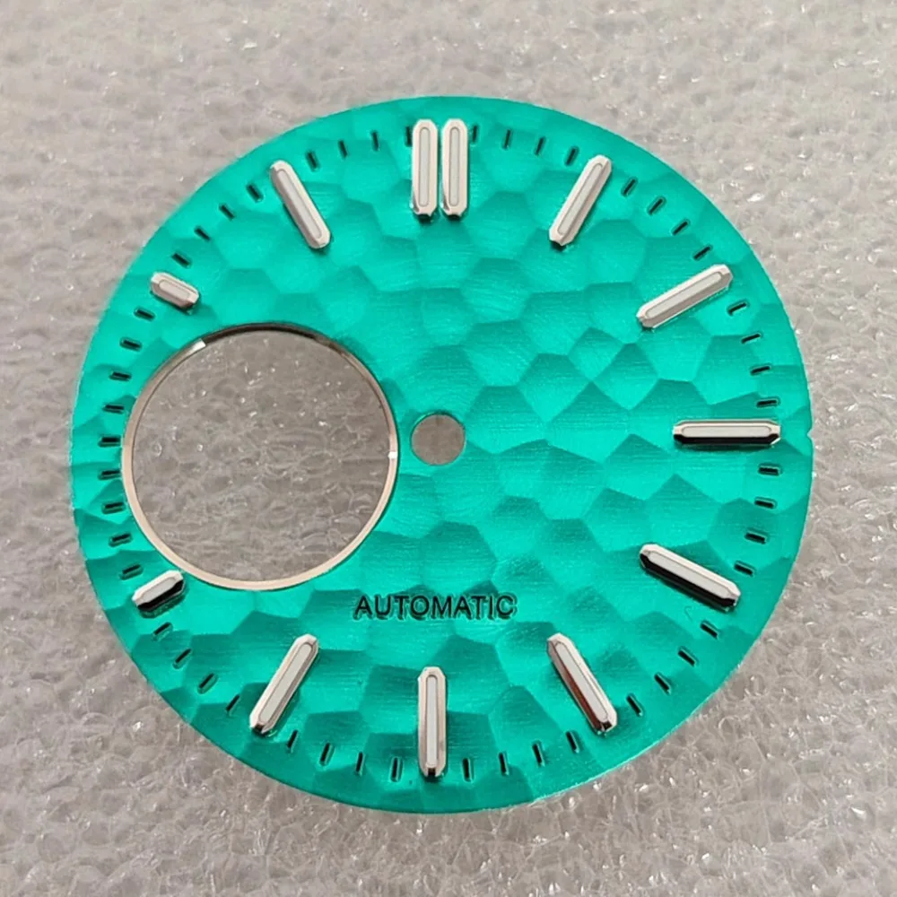 NH38 28.5mm Hammered Texture Watch Dial in Green 6 NH38 28.5mm Hammered Texture Watch Dial in Green - Image 6