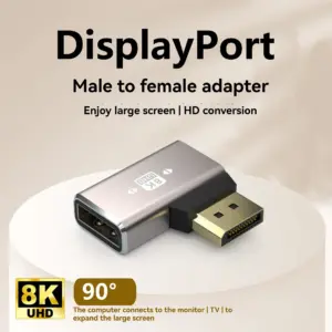 Right-Angle DisplayPort Adapter for 8K/4K at 144Hz 12 S75194065476143be89b9152249b9a0bao