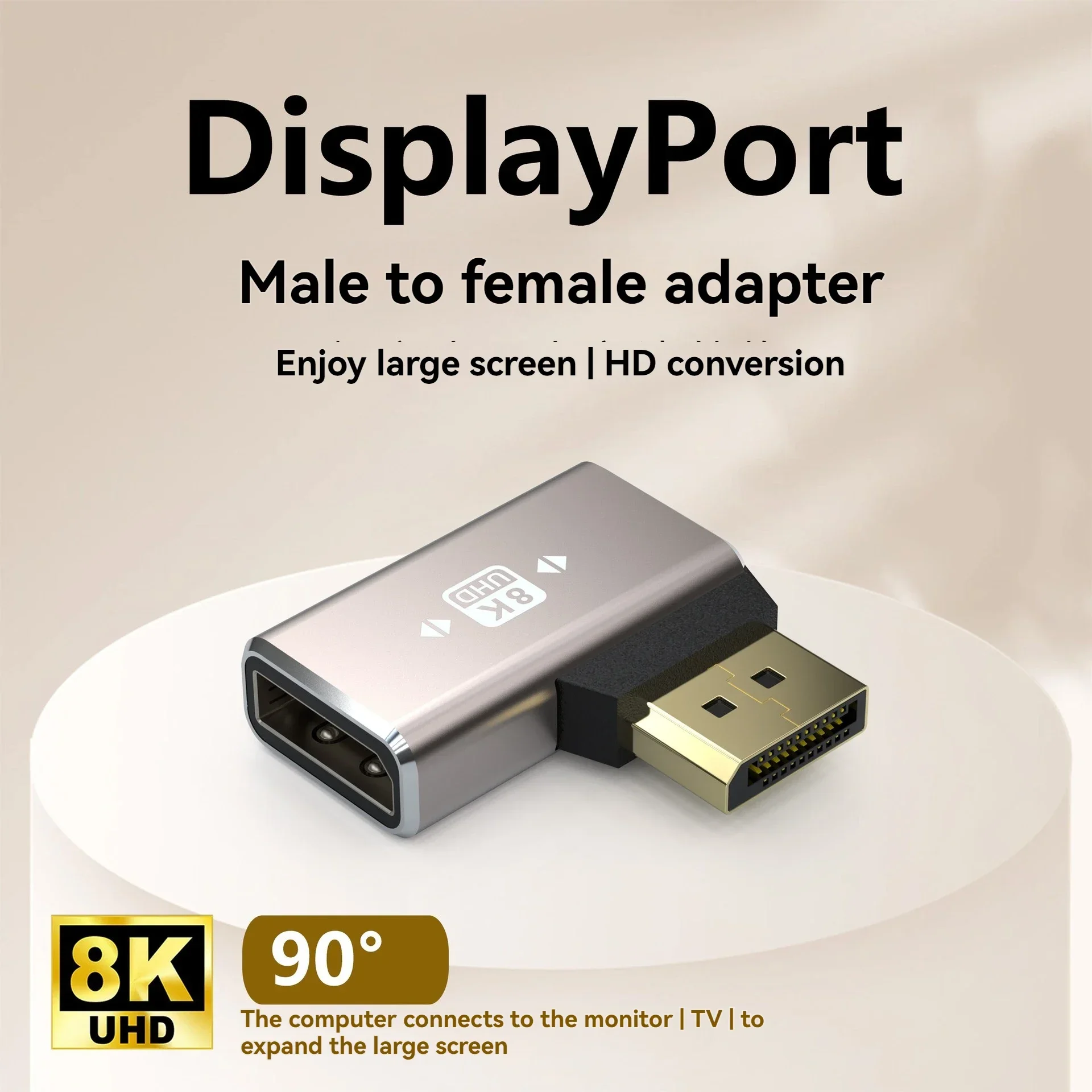Right-Angle DisplayPort Adapter for 8K/4K at 144Hz 3 Right-Angle DisplayPort Adapter for 8K/4K at 144Hz - Image 3
