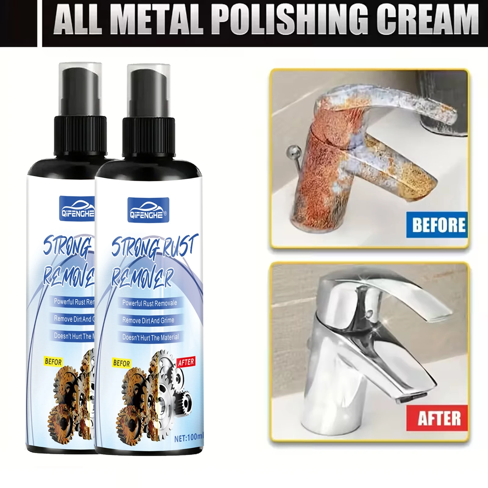 Multi-Purpose Rust Remover & Polish Spray 100ml 5 Multi-Purpose Rust Remover & Polish Spray 100ml - Image 5