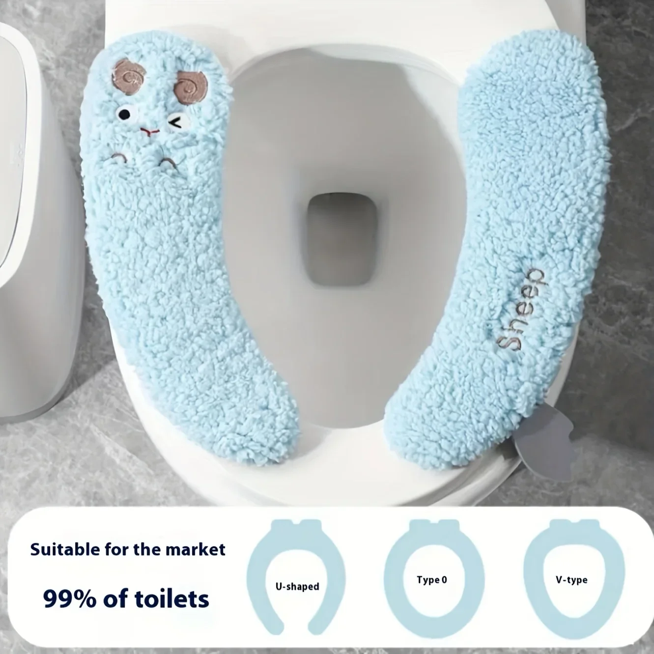 Cozy Plush Toilet Seat Cover Set 2 Cozy Plush Toilet Seat Cover Set - Image 2