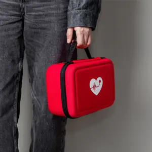 Red and Black Medical Storage Case for BP Monitors 13 S75ae363c3d37437996baf608ddf89ee56