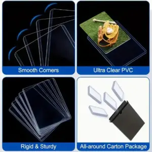 Clear PVC Card Sleeves for Collectors 15 S7662ac3fe8a64a939fa6a7551081f7bfn