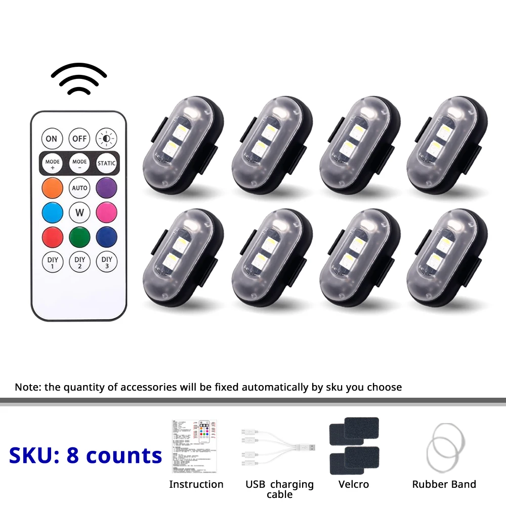 Rechargeable RGB LED Footwell Lights for Vehicles 9 Rechargeable RGB LED Footwell Lights for Vehicles - Image 9