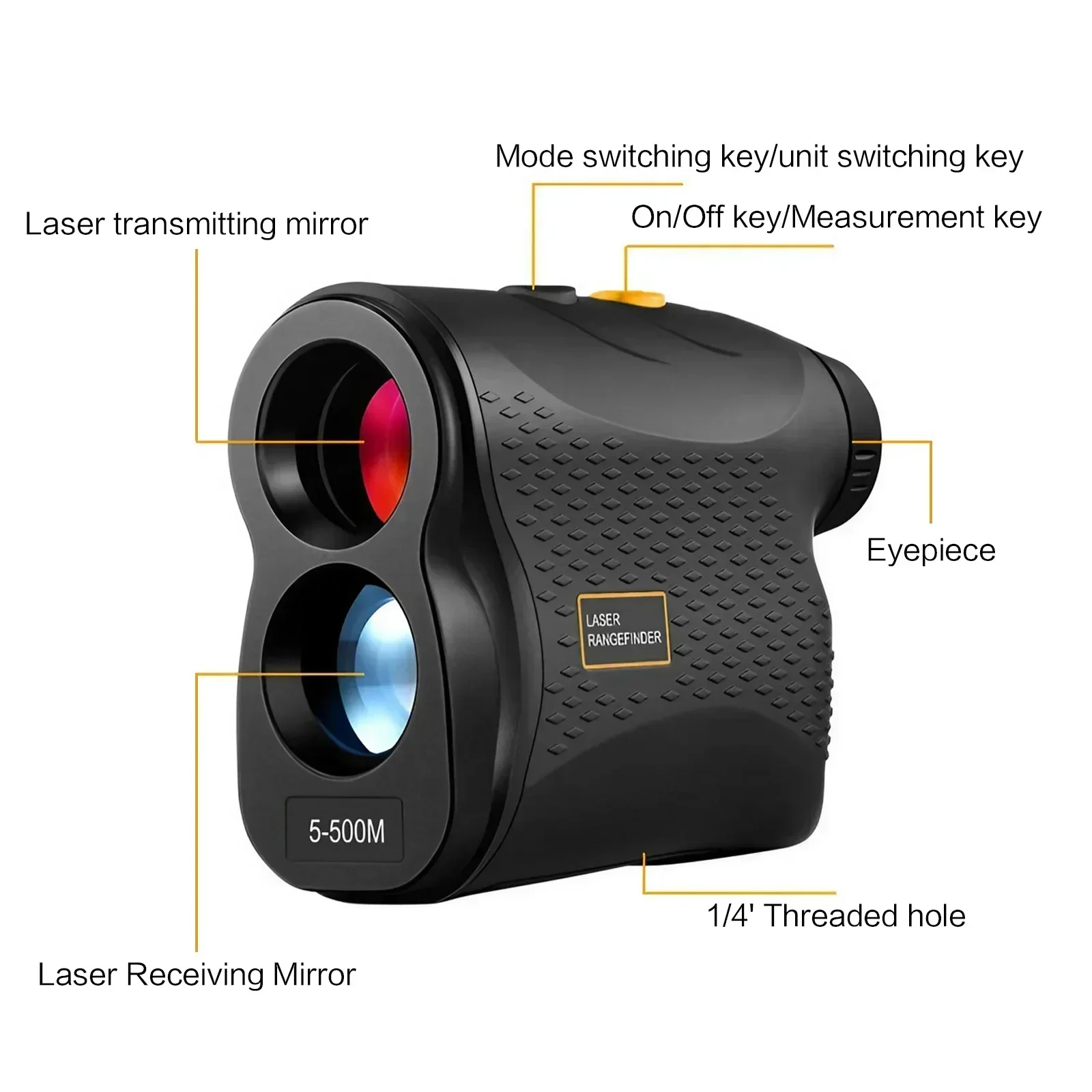 Portable Laser Rangefinder 6x Magnification 500m 2 Portable Laser Rangefinder 6x Magnification 500m - Image 2