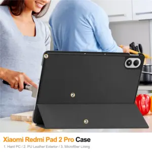 Black Leather Case for Xiaomi Redmi Pad 2 Pro 14 S7764860f23874b0cac3dc20f34d28ce9s