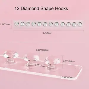 Acrylic Necklace Organizer Wall Mount 11 S7788c06a45774210b9a94500b7e42fd68
