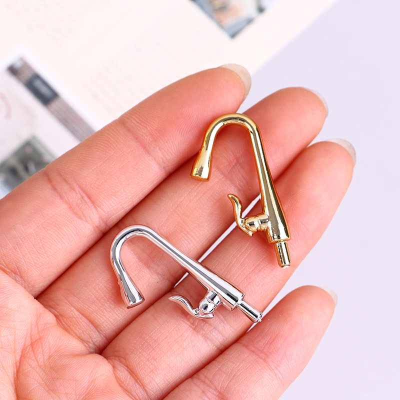 Miniature Dollhouse Faucet Set in Gold & Silver 2 Miniature Dollhouse Faucet Set in Gold & Silver - Image 2