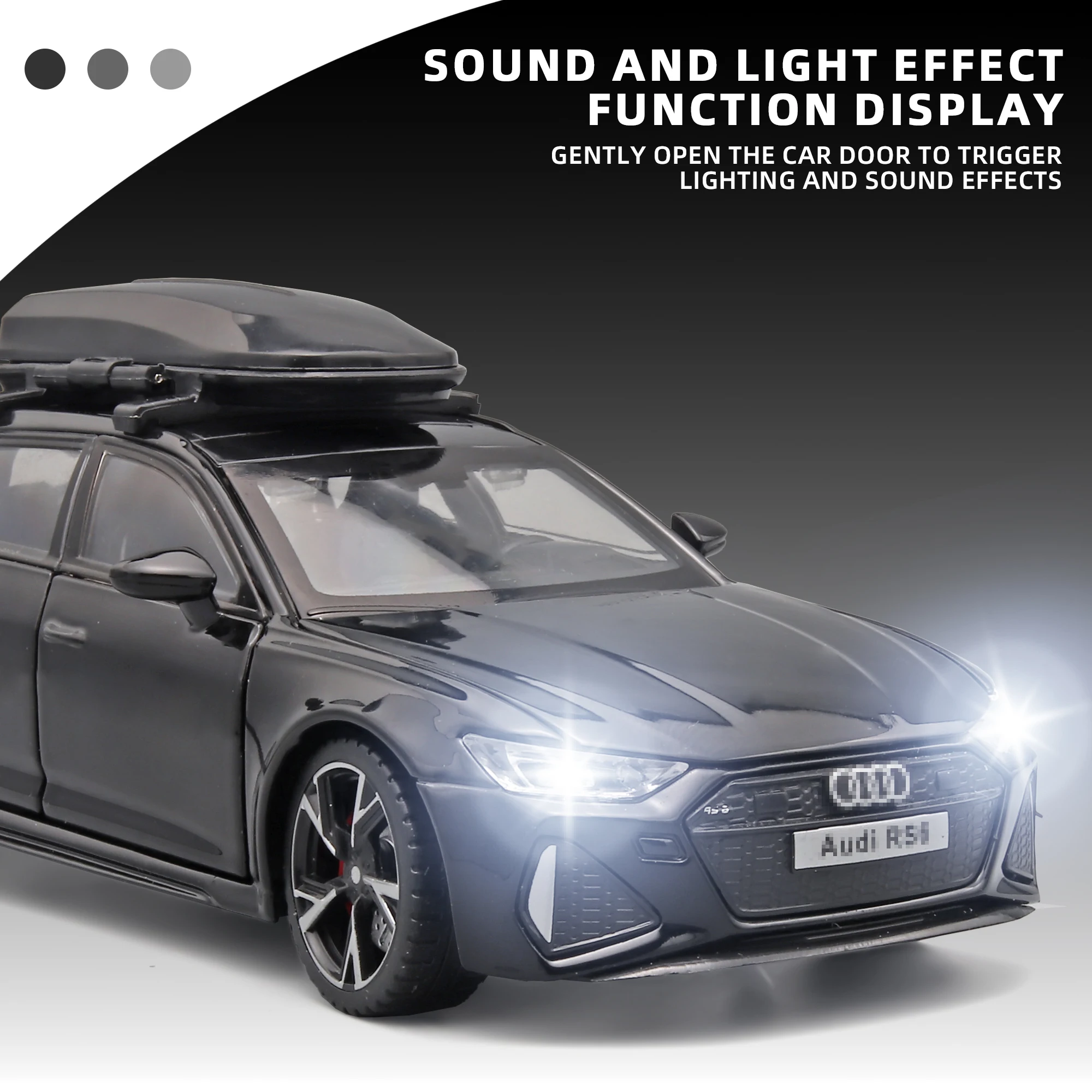 Black Edition RS6 Diecast Model Car 1:32 Scale 4 Black Edition RS6 Diecast Model Car 1:32 Scale - Image 4