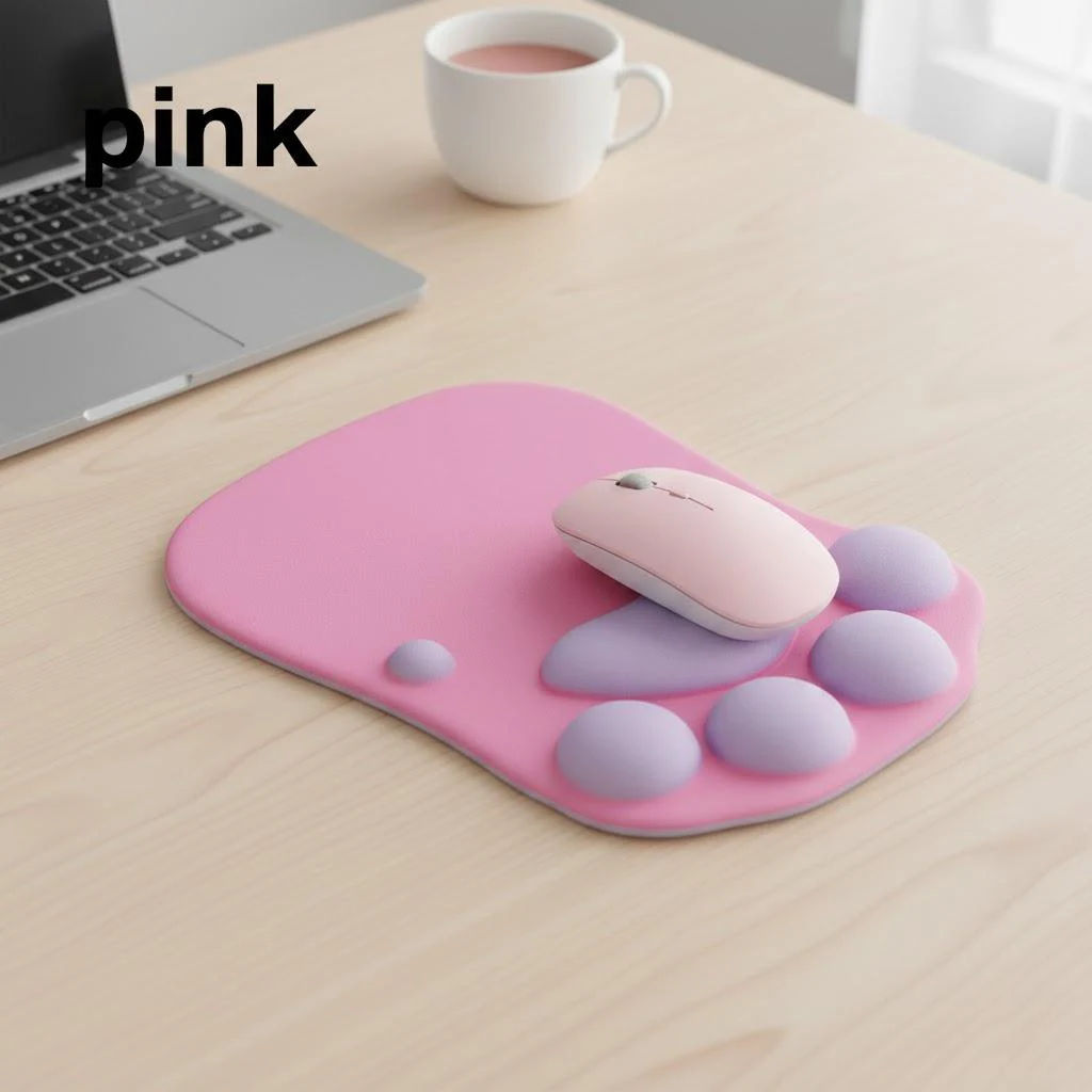 Cute Cat Paw-Shaped Mouse Pad with Wrist Rest 9 Cute Cat Paw-Shaped Mouse Pad with Wrist Rest - Image 9