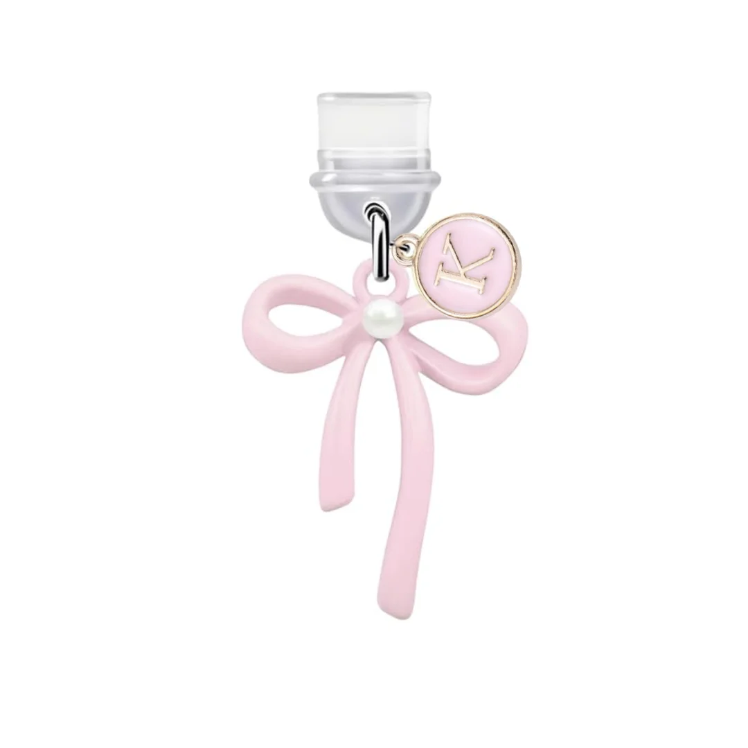 Pink Bow Typc-C Dust Plug with Personalized Letter 10 Pink Bow Typc-C Dust Plug with Personalized Letter - Image 10