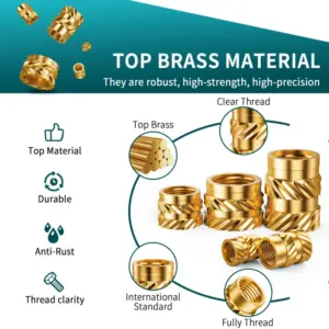 Brass Heat Set Insert Kit for 3D Printing 10 S79875fce518a45399c7aa373d9a3035bE